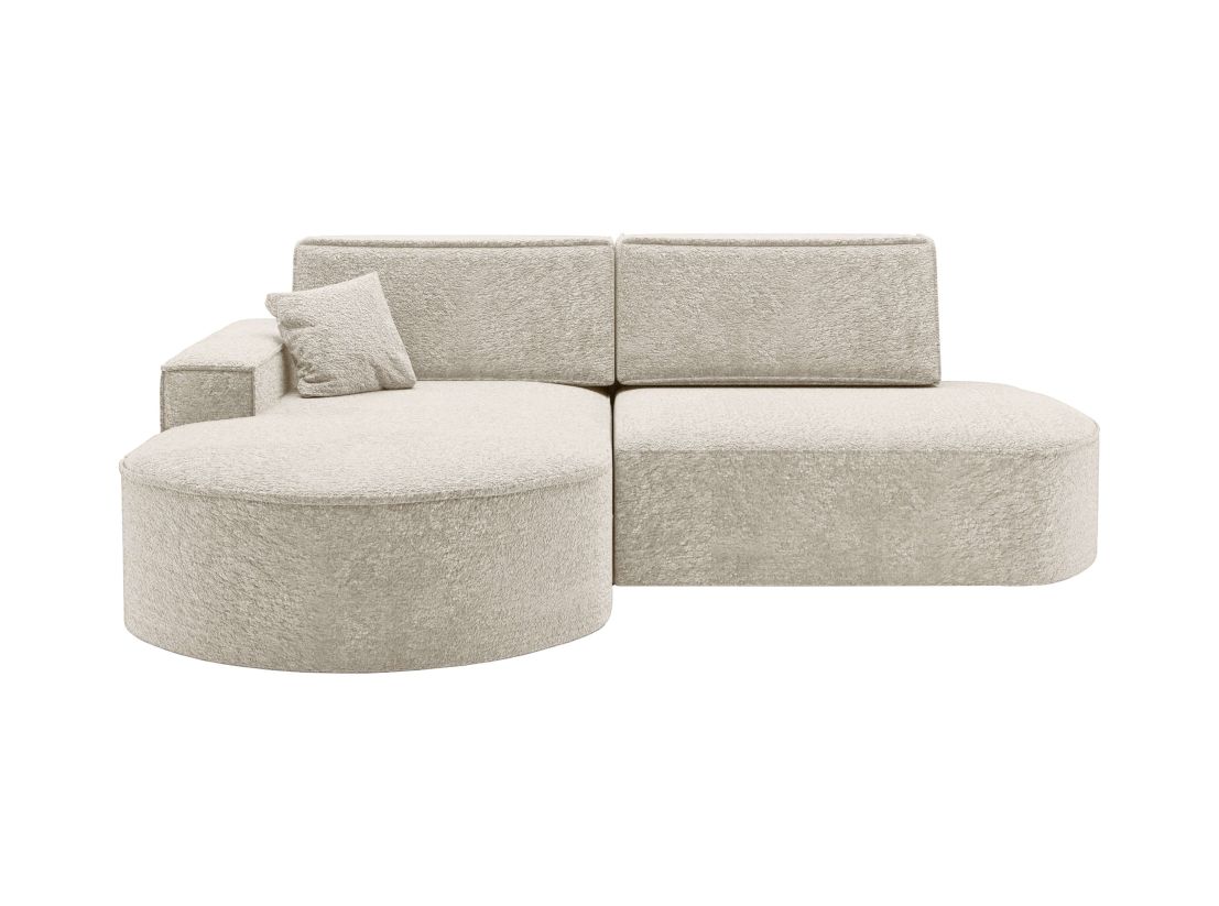 Canapé d'angle convertible MARLO 4 places en tissu chenille
