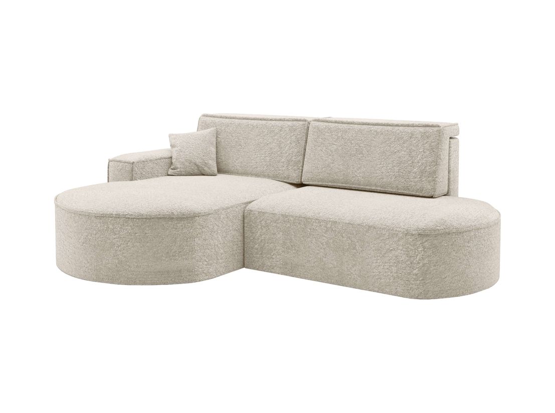 Canapé d'angle convertible MARLO 4 places en tissu chenille