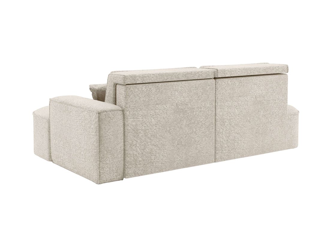 Canapé d'angle convertible MARLO 4 places en tissu chenille