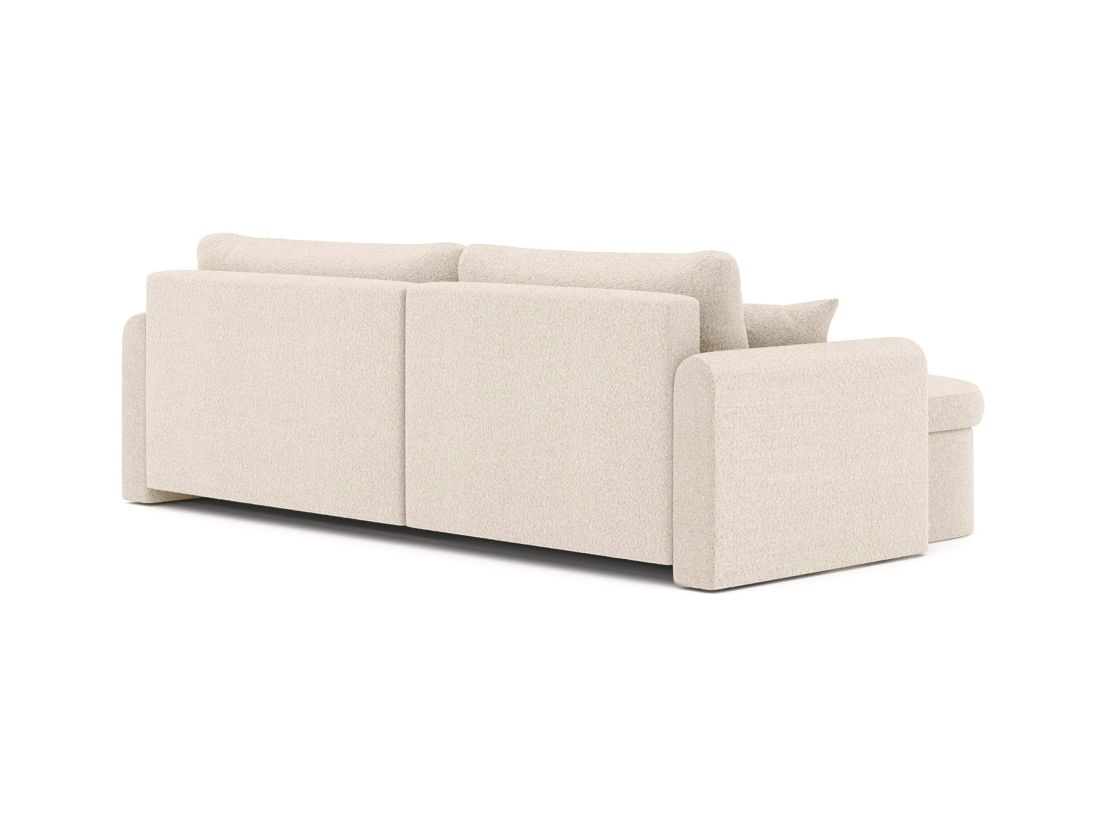 Canapé d'angle convertible et réversible VERA 4 places en tissu bouclette