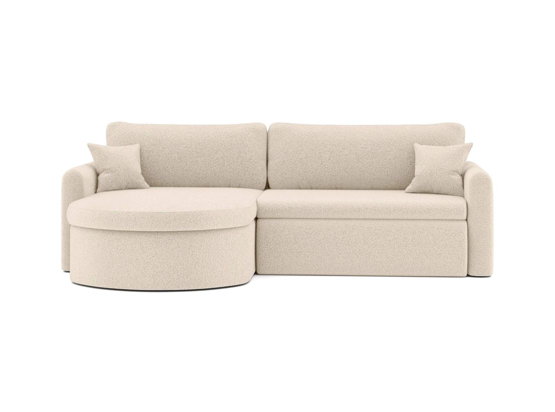 Canapé d'angle convertible et réversible VERA 4 places en tissu bouclette