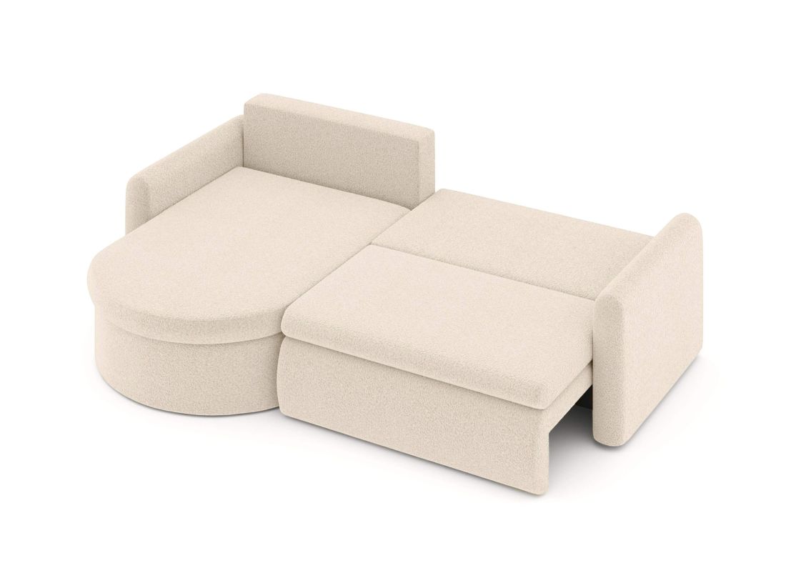 Canapé d'angle convertible et réversible VERA 4 places en tissu bouclette