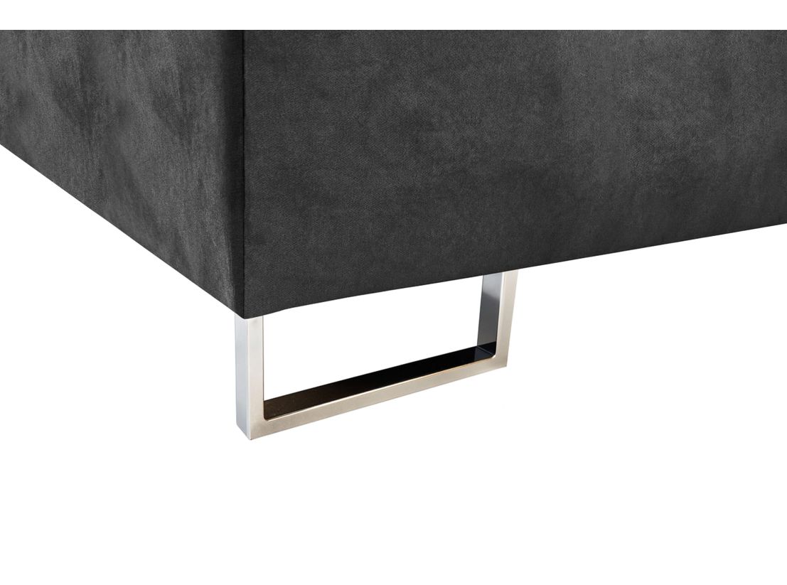 Canapé panoramique FLAVIO convertible 6 places avec 2 coffres en tissu
