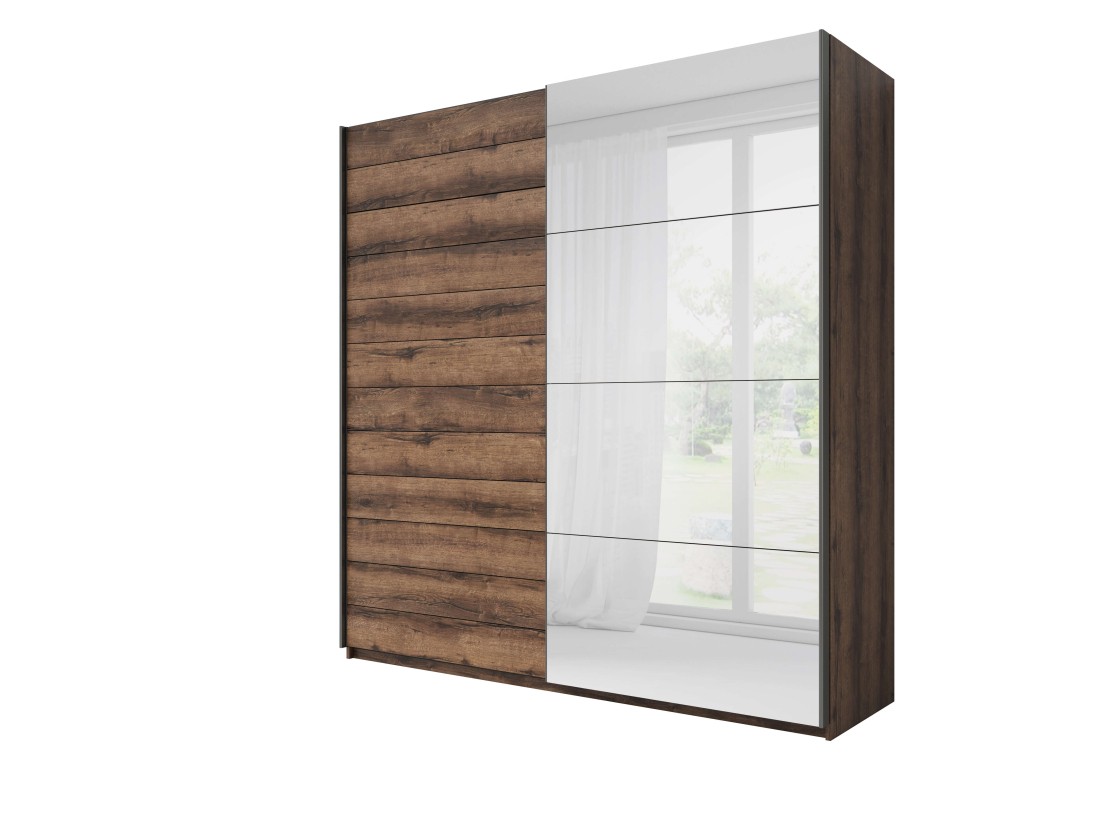 Armoire 2 portes ORION avec miroir 180 cm