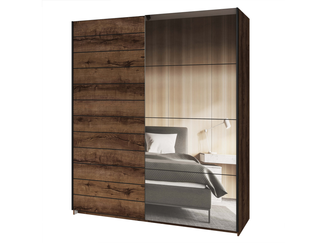Armoire 2 portes ORION avec miroir 180 cm