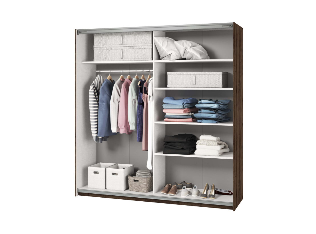 Armoire 2 portes ORION avec miroir 200 cm