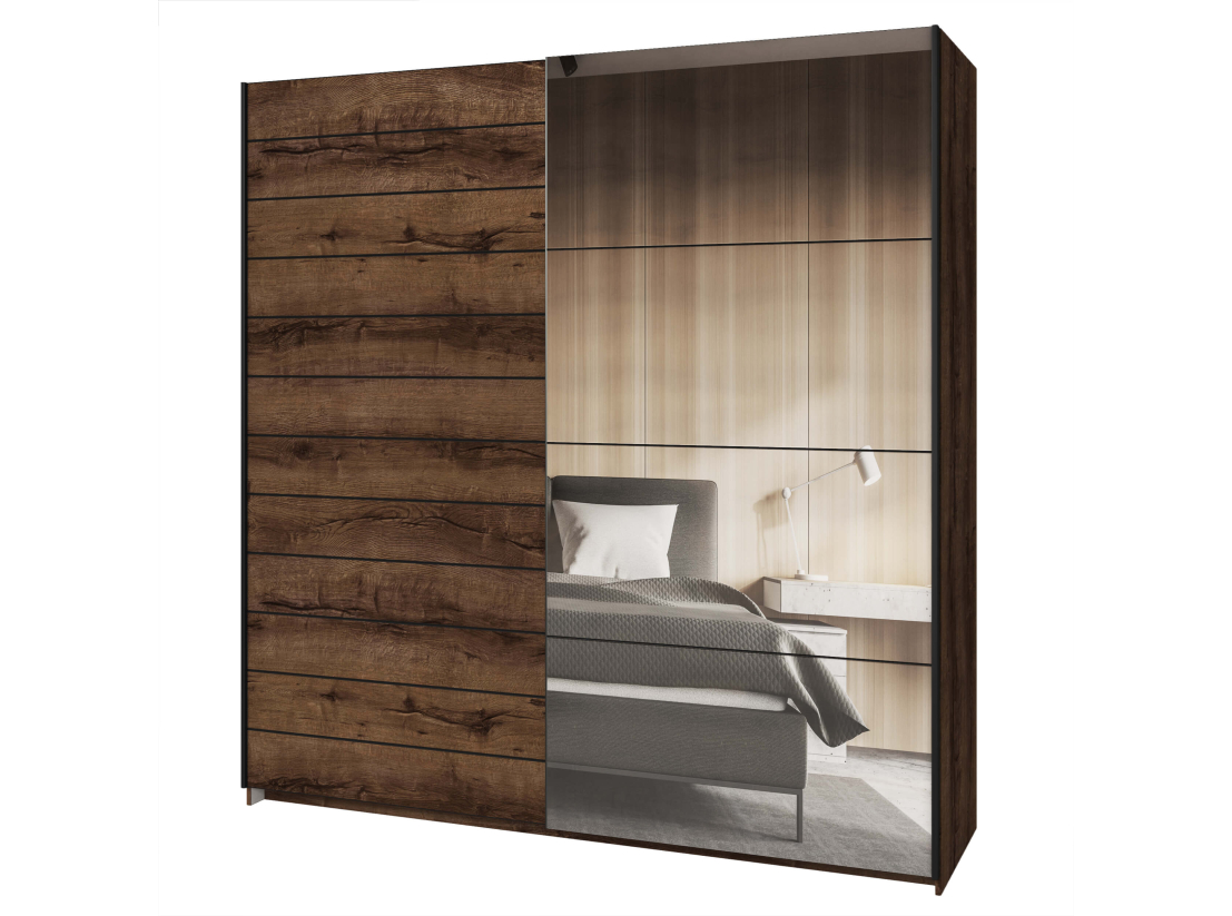 Armoire 2 portes ORION avec miroir 200 cm