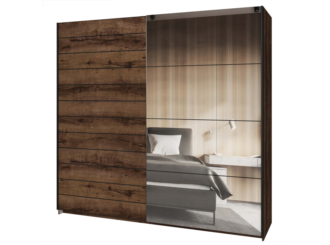 Armoire 2 portes ORION avec miroir 220 cm