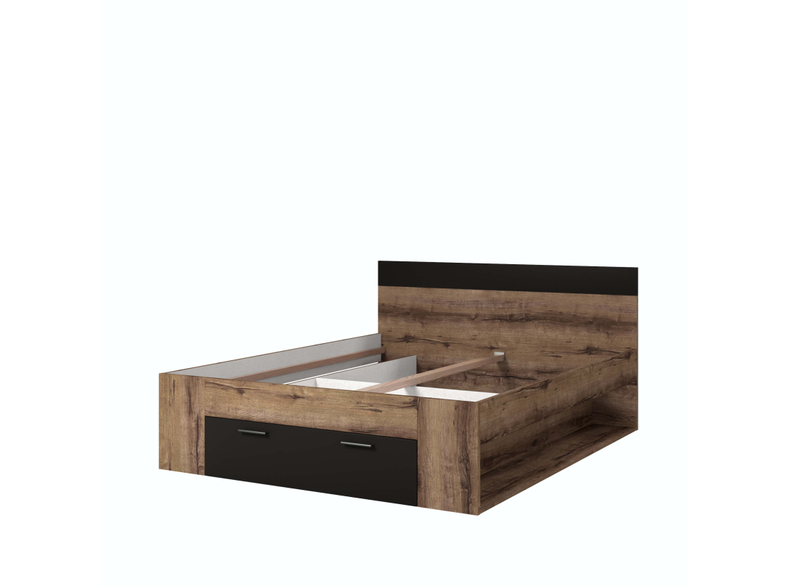 Cadre de lit avec tiroir ORION - Dimensions du couchage : 160 x 200 cm