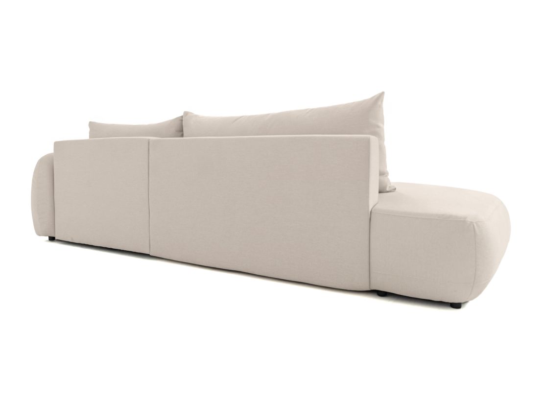 Canapé d'angle convertible FABIO 5 places en tissu texturé
