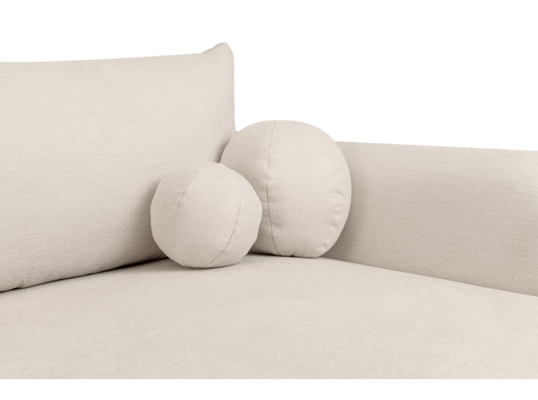 Canapé d'angle convertible FABIO 5 places en tissu texturé