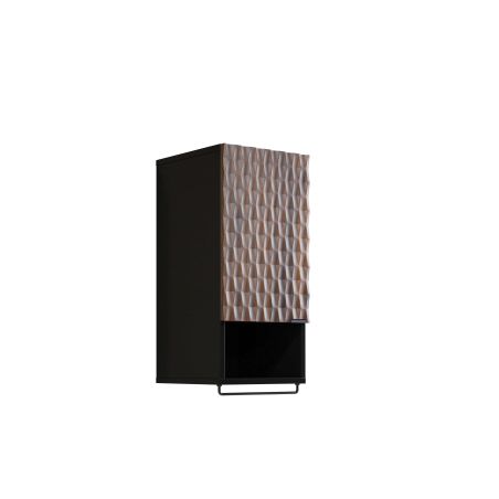 Colonne murale NUAGE – Panneaux mélaminés 18 mm – Niche ouverte et porte
