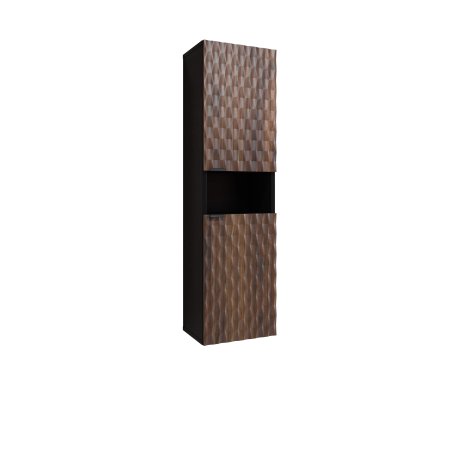Colonne murale NUAGE – Panneaux mélaminés – Niche ouverte et double porte