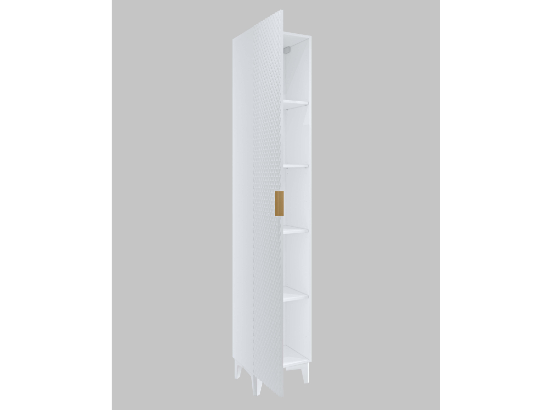 Colonne murale ELYSIA – Panneaux mélaminés – 1 porte pour rangement vertical