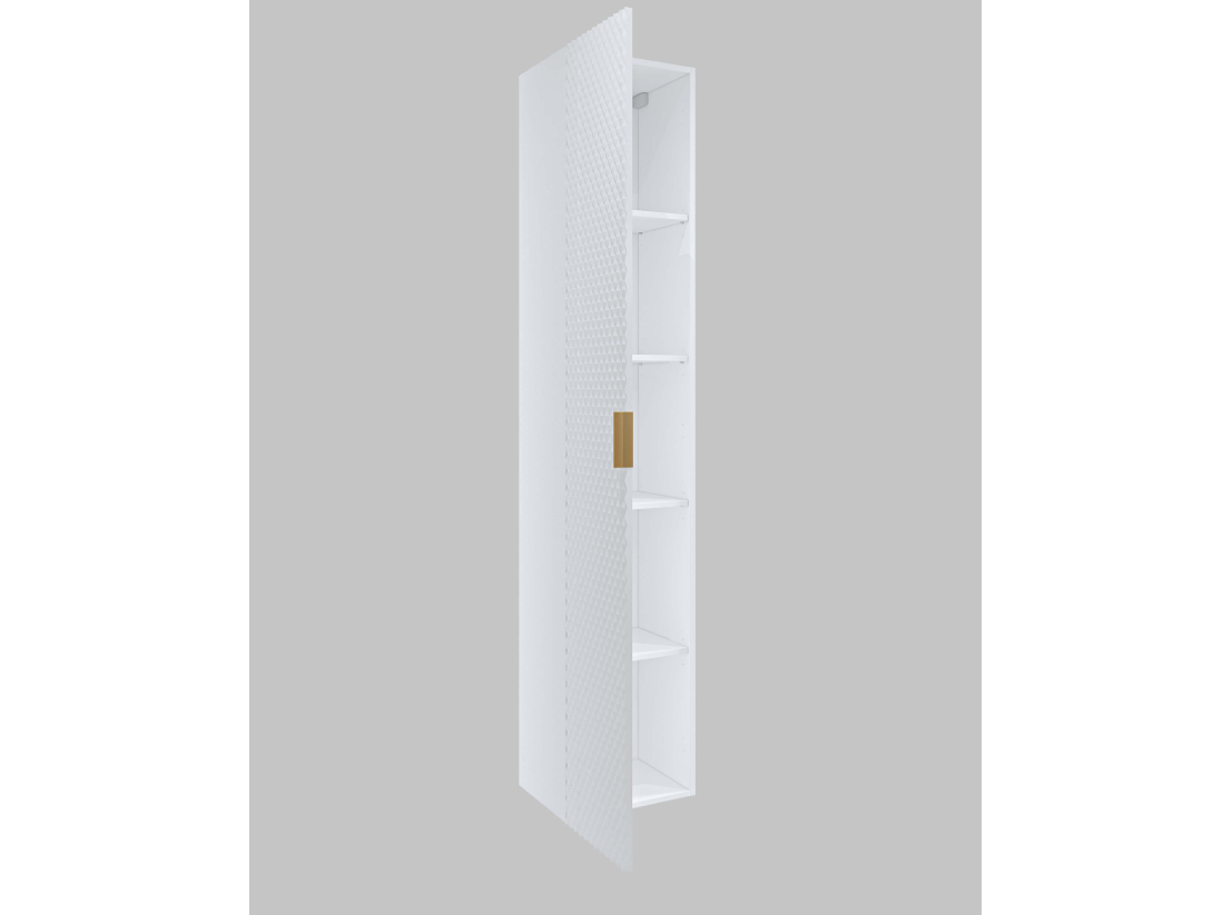 Colonne murale ELYSIA – Panneaux mélaminés – 1 porte pour rangement vertical