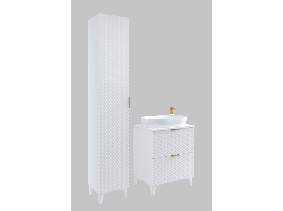 Colonne murale ELYSIA – Panneaux mélaminés – 1 porte pour rangement vertical