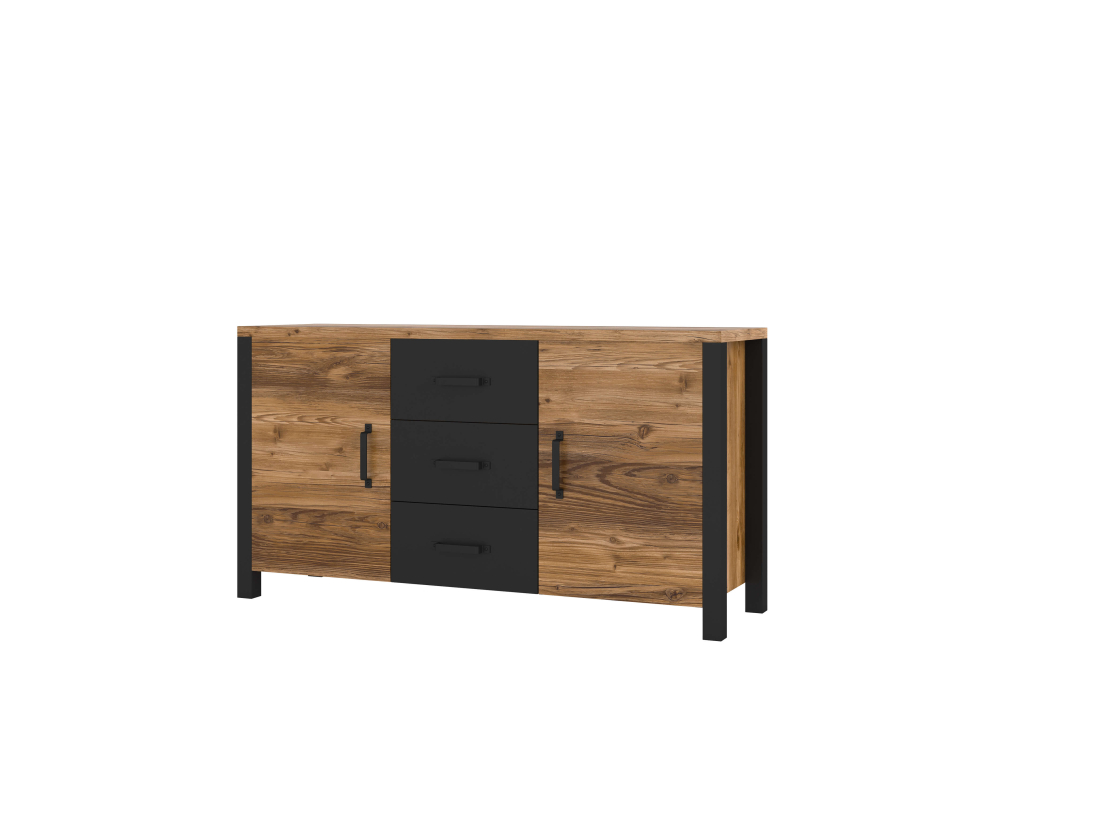 Buffet avec 2 portes et 3 tiroirs SOLAN