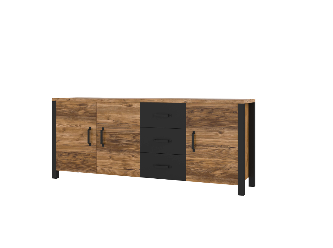 Buffet avec 3 portes et 3 tiroirs SOLAN