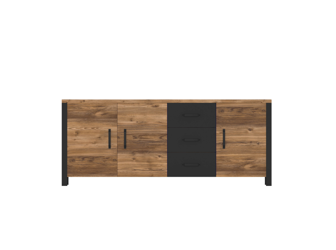 Buffet avec 3 portes et 3 tiroirs SOLAN