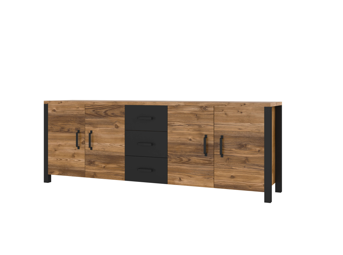 Buffet avec 4 portes et 3 tiroirs SOLAN