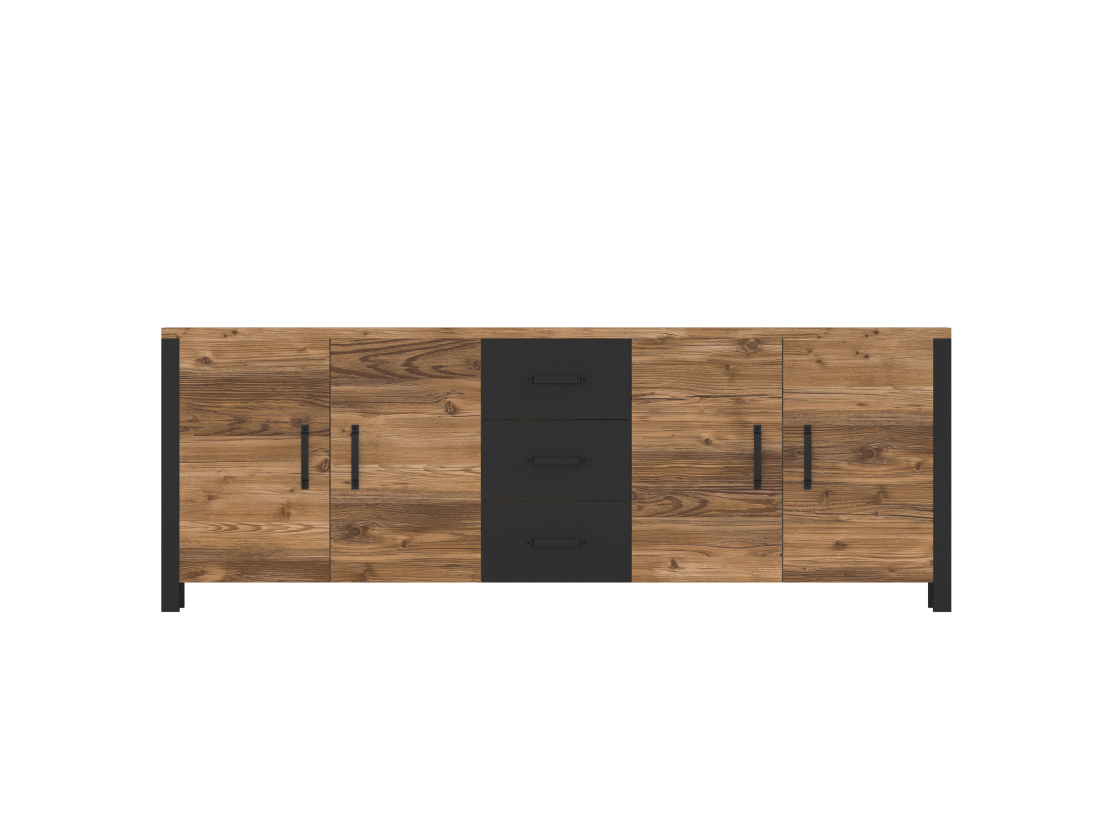 Buffet avec 4 portes et 3 tiroirs SOLAN