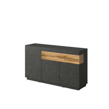 Buffet lumineux LUMINA – Mélaminé finition chêne