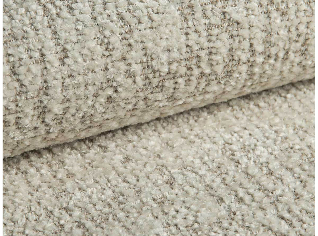 Canapé d’angle APOLINE – Tissu bouclette – Réversible, convertible et coffre intégré