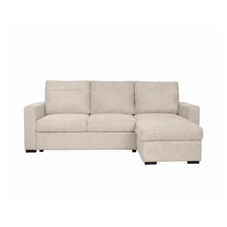 Canapé d’angle convertible SOLARO – Tissu – Réversible et coffre intégré
