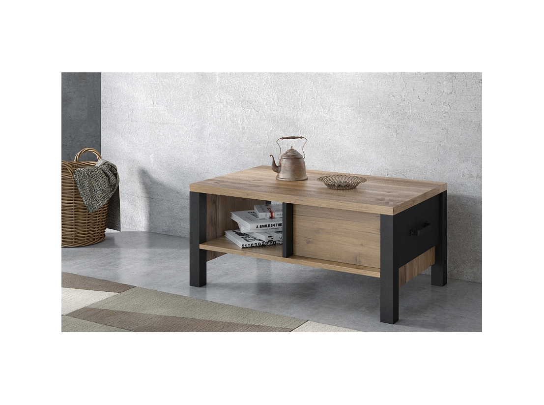 Table basse SOLAN 90x56cm avec 1 tiroir