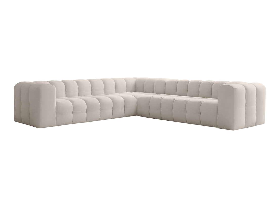Canapé d’angle MILOE – Velours – Réversible 6 places