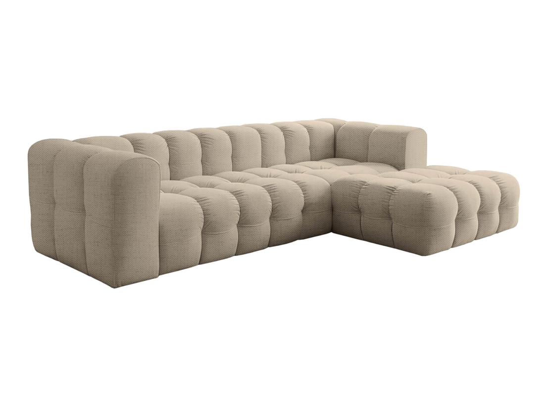 Canapé d’angle MILOE – Tissu – Fixe 4 places, angle gauche