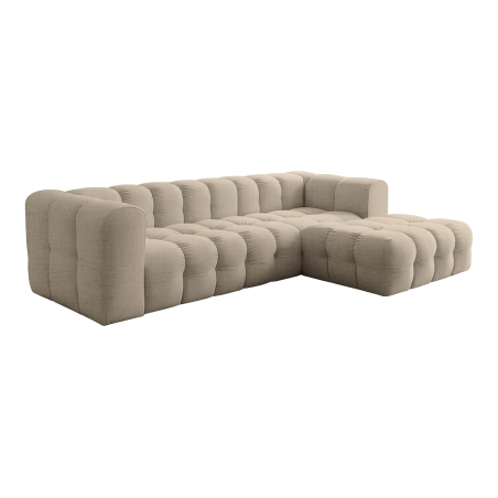 Canapé d’angle MILOE – Tissu – Fixe 4 places, angle gauche