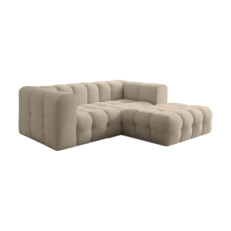 Canapé d’angle MILOE MINI – Tissu – Fixe 3 places avec accoudoirs