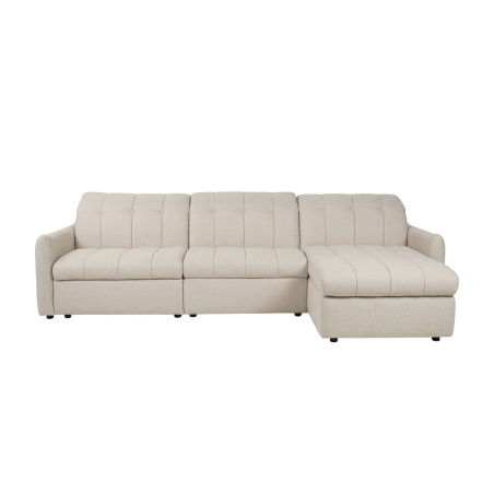 Canapé d'angle ROMA – Tissu – Convertible express réversible avec relax électrique et coffre
