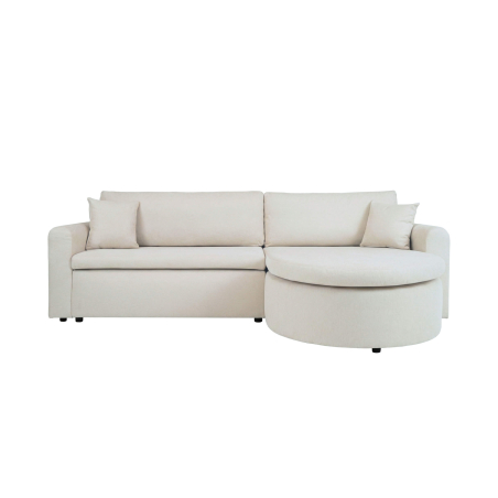Canapé d’angle VERA – Tissu – Convertible réversible avec coffre de rangement