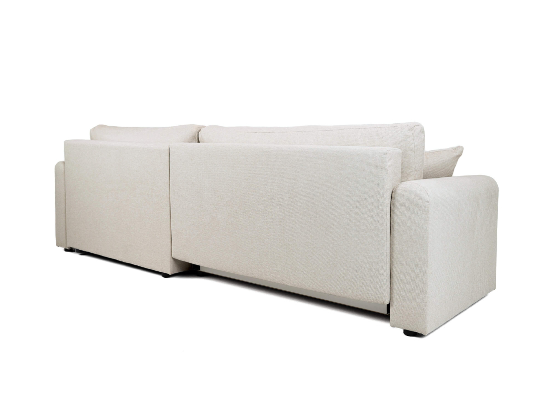Canapé d’angle VERA – Tissu – Convertible réversible avec coffre de rangement