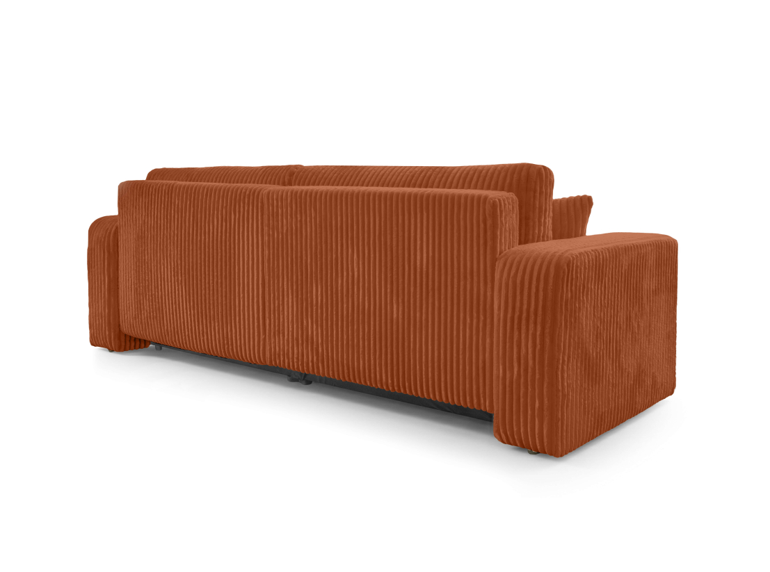 Canapé d’angle KIARA – Velours côtelé épais – Réversible, convertible et coffre de rangement