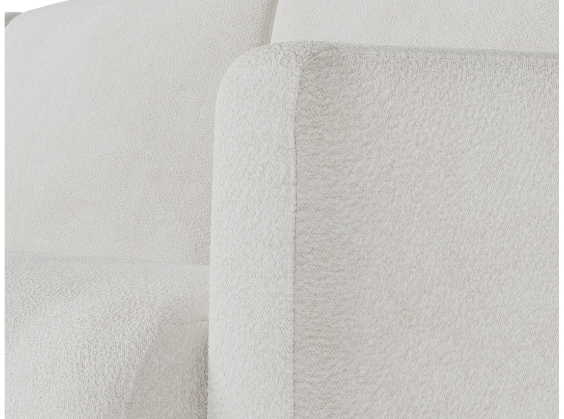 Canapé d'angle réversible convertible express 4 places AGATHE couchage quotidien 160x190cm en tissu bouclette