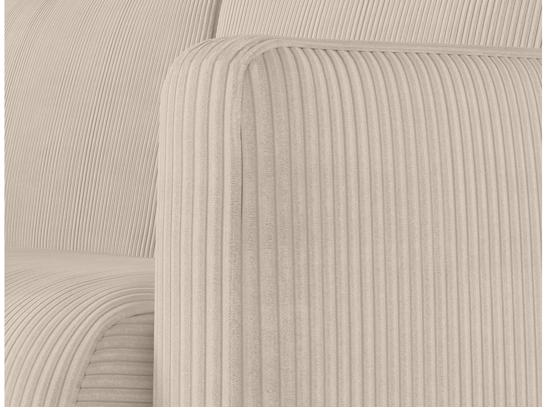 Canapé d'angle réversible convertible express 4 places AGATHE couchage quotidien 160x190cm en velours côtelé