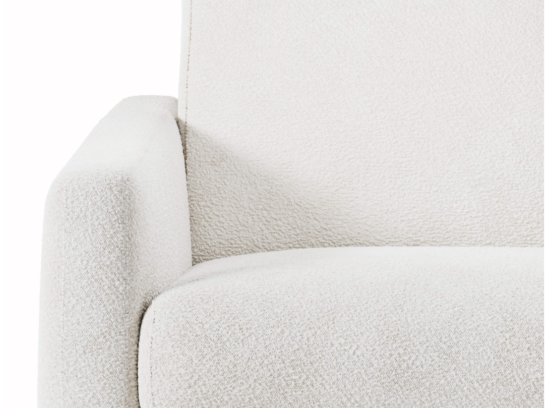 Canapé convertible express 3 places AGATHE couchage quotidien 160x190 en tissu bouclette - Matelas épaisseur 13cm
