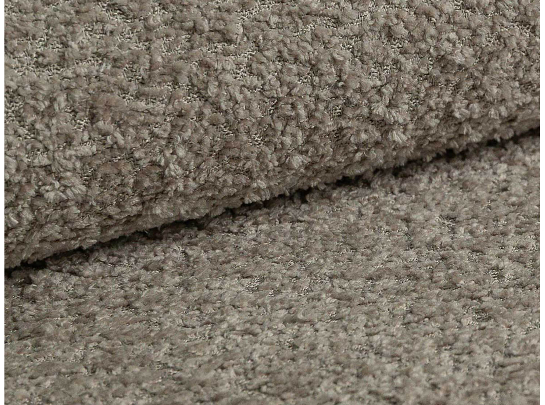 Canapé droit CELINE – Tissu bouclette – Convertible avec coffre de rangement