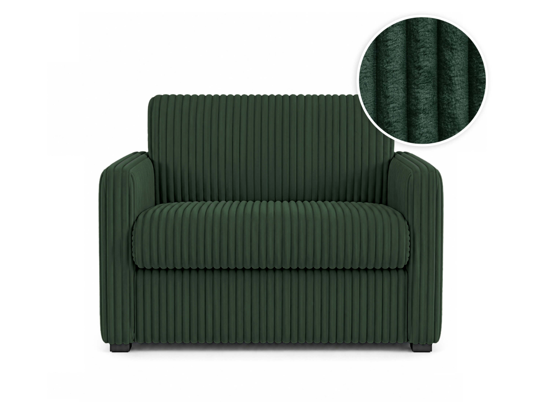 Fauteuil AGATHE convertible express couchage quotidien 70x190cm en velours côtelé épais