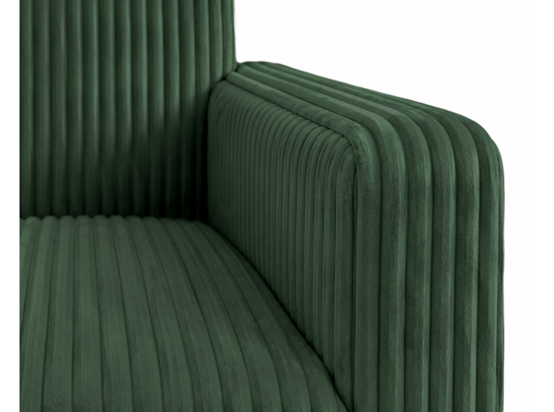 Fauteuil AGATHE convertible express couchage quotidien 70x190cm en velours côtelé épais