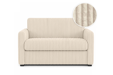 Fauteuil AGATHE convertible express couchage quotidien 100x190cm en velours côtelé épais