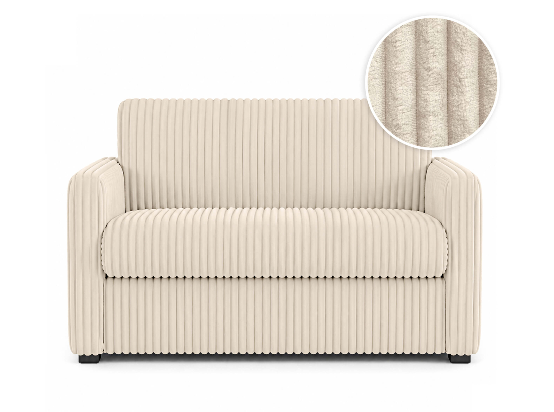 Fauteuil AGATHE convertible express couchage quotidien 100x190cm en velours côtelé épais