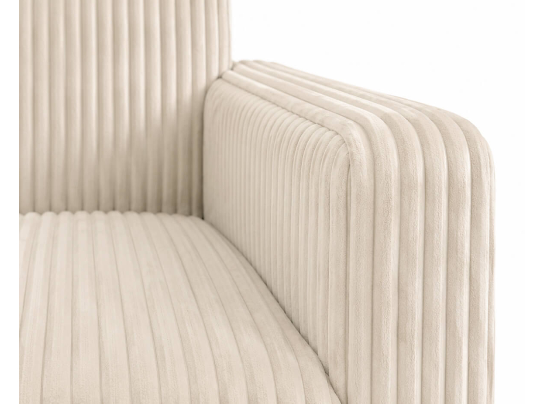 Fauteuil AGATHE convertible express couchage quotidien 100x190cm en velours côtelé épais