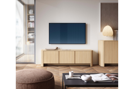 Meuble TV SAVIO - 3 portes de rangement
