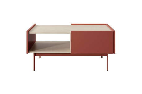 Table basse VIVARO- 2 tiroirs et niche de rangement