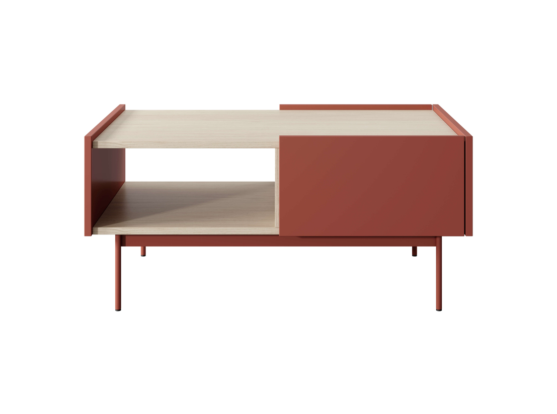 Table basse VIVARO- 2 tiroirs et niche de rangement