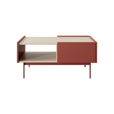 Table basse VIVARO- 2 tiroirs et niche de rangement